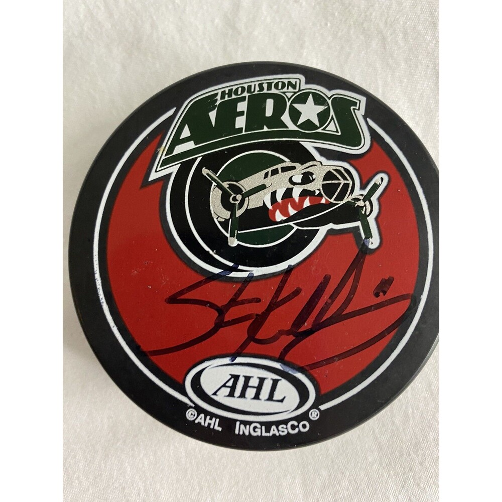 Houston Aeros Collectors Souvenir Puck American Hockey League AHL Auto Signed
